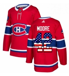 Mens Adidas Montreal Canadiens 42 Dominic Moore Authentic Red USA Flag Fashion NHL Jersey Mens Adidas Montreal Canadiens 42 Dominic Moore Authentic Red USA Flag Fashion NHL Jersey