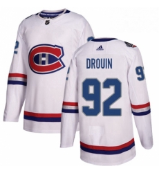 Mens Adidas Montreal Canadiens 92 Jonathan Drouin Authentic White 2017 100 Classic NHL Jersey Mens Adidas Montreal Canadiens 92 Jonathan Drouin Authentic White 2017 100 Classic NHL Jersey