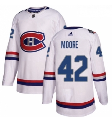 Youth Adidas Montreal Canadiens 42 Dominic Moore Authentic White 2017 100 Classic NHL Jersey Youth Adidas Montreal Canadiens 42 Dominic Moore Authentic White 2017 100 Classic NHL Jersey