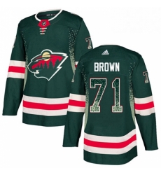 Mens Adidas Minnesota Wild 71 J T Brown Authentic Green Drift Fashion NHL Jerse Mens Adidas Minnesota Wild 71 J T Brown Authentic Green Drift Fashion NHL Jerse