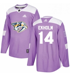 Mens Adidas Nashville Predators 14 Mattias Ekholm Authentic Purple Fights Cancer Practice NHL Jersey Mens Adidas Nashville Predators 14 Mattias Ekholm Authentic Purple Fights Cancer Practice NHL Jersey