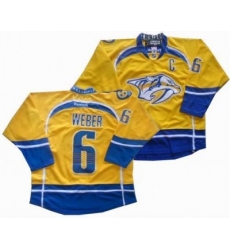 Nashville Predators #6 Shea weber C PATCH Yellow Jersey Nashville Predators #6 Shea weber C PATCH Yellow Jersey