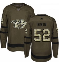 Youth Adidas Nashville Predators 52 Matt Irwin Authentic Green Salute to Service NHL Jersey Youth Adidas Nashville Predators 52 Matt Irwin Authentic Green Salute to Service NHL Jersey
