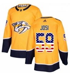 Youth Adidas Nashville Predators 59 Roman Josi Authentic Gold USA Flag Fashion NHL Jersey Youth Adidas Nashville Predators 59 Roman Josi Authentic Gold USA Flag Fashion NHL Jersey