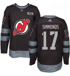 Devils #17 Wayne Simmonds Black 1917 2017 100th Anniversary Stitched Hockey Jersey Devils #17 Wayne Simmonds Black 1917 2017 100th Anniversary Stitched Hockey Jersey