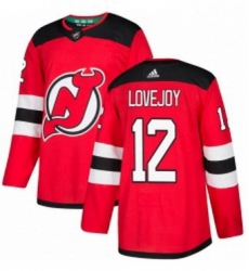 Mens Adidas New Jersey Devils 12 Ben Lovejoy Authentic Red Home NHL Jersey Mens Adidas New Jersey Devils 12 Ben Lovejoy Authentic Red Home NHL Jersey