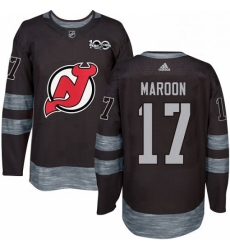Mens Adidas New Jersey Devils 17 Patrick Maroon Authentic Black 1917 2017 100th Anniversary NHL Jersey Mens Adidas New Jersey Devils 17 Patrick Maroon Authentic Black 1917 2017 100th Anniversary NHL Jersey