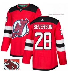 Mens Adidas New Jersey Devils 28 Damon Severson Authentic Red Fashion Gold NHL Jersey Mens Adidas New Jersey Devils 28 Damon Severson Authentic Red Fashion Gold NHL Jersey