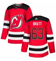 Mens Adidas New Jersey Devils 63 Jesper Bratt Authentic Red Drift Fashion NHL Jersey Mens Adidas New Jersey Devils 63 Jesper Bratt Authentic Red Drift Fashion NHL Jersey