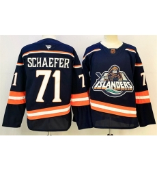 Men New York Islanders 71 Matthew Schaefer Navy 2024 25 Stitched Hockey Jersey
