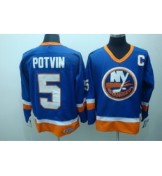 New York Islanders 5 Denis Potvin CCM Vintage Throwback C patch New York Islanders 5 Denis Potvin CCM Vintage Throwback C patch