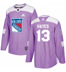 Youth Adidas New York Rangers 13 Kevin Hayes Authentic Purple Fights Cancer Practice NHL Jersey Youth Adidas New York Rangers 13 Kevin Hayes Authentic Purple Fights Cancer Practice NHL Jersey