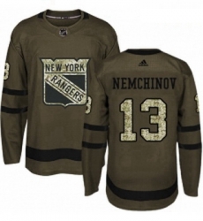 Youth Adidas New York Rangers 13 Sergei Nemchinov Premier Green Salute to Service NHL Jersey Youth Adidas New York Rangers 13 Sergei Nemchinov Premier Green Salute to Service NHL Jersey