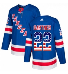 Youth Adidas New York Rangers 22 Mike Gartner Authentic Royal Blue USA Flag Fashion NHL Jersey Youth Adidas New York Rangers 22 Mike Gartner Authentic Royal Blue USA Flag Fashion NHL Jersey