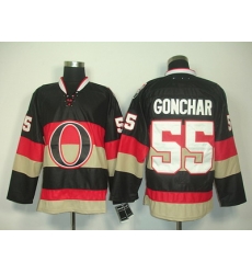 2011 New Hockey Jerseys Ottawa 55 Sergei Gonchar Black Color jersey 2011 New Hockey Jerseys Ottawa 55 Sergei Gonchar Black Color jersey