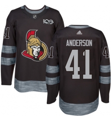Adidas Senators #41 Craig Anderson Black 1917 2017 100th Anniversary Stitched NHL Jersey Adidas Senators #41 Craig Anderson Black 1917 2017 100th Anniversary Stitched NHL Jersey