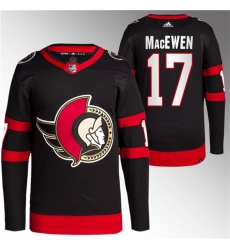 Men Ottawa Senators 17 Zack MacEwen Black Premier Breakaway Stitched Jersey Men Ottawa Senators 17 Zack MacEwen Black Premier Breakaway Stitched Jersey