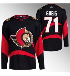 Men Ottawa Senators 71 Ridly Greig Black Reverse Retro Stitched Jersey Men Ottawa Senators 71 Ridly Greig Black Reverse Retro Stitched Jersey