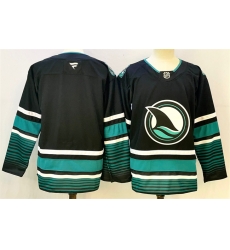 Men San Jose Sharks Blank Black 2024 25 Alternate Stitched Hockey Jersey