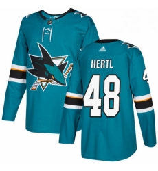 Mens Adidas San Jose Sharks 48 Tomas Hertl Authentic Teal Green Home NHL Jersey Mens Adidas San Jose Sharks 48 Tomas Hertl Authentic Teal Green Home NHL Jersey
