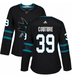Womens Adidas San Jose Sharks 39 Logan Couture Premier Black Alternate NHL Jersey Womens Adidas San Jose Sharks 39 Logan Couture Premier Black Alternate NHL Jersey