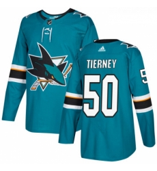 Youth Adidas San Jose Sharks 50 Chris Tierney Authentic Teal Green Home NHL Jersey Youth Adidas San Jose Sharks 50 Chris Tierney Authentic Teal Green Home NHL Jersey