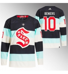 Men Seattle Kraken 10 Matty Beniers 2024 Deep Sea Blue Winter Classic Stitched Jersey Men Seattle Kraken 10 Matty Beniers 2024 Deep Sea Blue Winter Classic Stitched Jersey