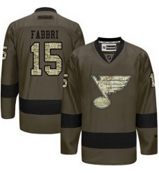 Blues #15 Robby Fabbri Green Salute to Service Stitched NHL Jersey Blues #15 Robby Fabbri Green Salute to Service Stitched NHL Jersey