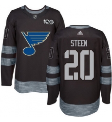 Blues #20 Alexander Steen Black 1917 2017 100th Anniversary Stitched NHL Jersey Blues #20 Alexander Steen Black 1917 2017 100th Anniversary Stitched NHL Jersey