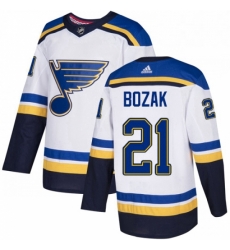 Mens Adidas St Louis Blues 21 Tyler Bozak Authentic White Away NHL Jersey Mens Adidas St Louis Blues 21 Tyler Bozak Authentic White Away NHL Jersey