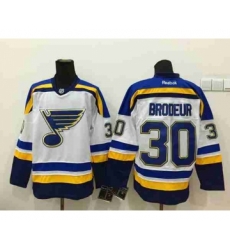 nhl jerseys st. louis blues #30 brodeur white nhl jerseys st. louis blues #30 brodeur white