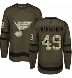 Youth Adidas St Louis Blues 49 Ivan Barbashev Premier Green Salute to Service NHL Jersey Youth Adidas St Louis Blues 49 Ivan Barbashev Premier Green Salute to Service NHL Jersey