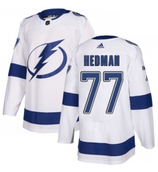 Men Adidas Tampa Bay Lightning 77 Victor Hedman Premier White Home NHL Jersey Men Adidas Tampa Bay Lightning 77 Victor Hedman Premier White Home NHL Jersey