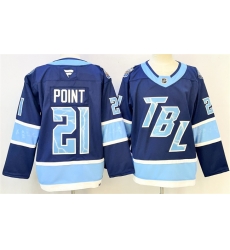 Men Tampa Bay Lightning 21 Brayden Point Blue 2026 Stadium Series Stitched Jersey