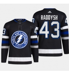 Men Tampa Bay Lightning 43 Darren Raddysh Black Alternate Premier Breakaway Stitched Jersey Men Tampa Bay Lightning 43 Darren Raddysh Black Alternate Premier Breakaway Stitched Jersey