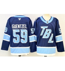 Men Tampa Bay Lightning 59 Jake Guentzel Blue 2026 Stadium Series Stitched Jersey