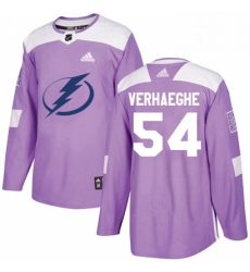 Mens Adidas Tampa Bay Lightning 54 Carter Verhaeghe Authentic Purple Fights Cancer Practice NHL Jersey Mens Adidas Tampa Bay Lightning 54 Carter Verhaeghe Authentic Purple Fights Cancer Practice NHL Jersey