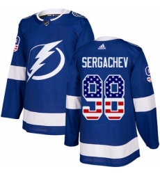 Mens Adidas Tampa Bay Lightning 98 Mikhail Sergachev Authentic Blue USA Flag Fashion NHL Jersey Mens Adidas Tampa Bay Lightning 98 Mikhail Sergachev Authentic Blue USA Flag Fashion NHL Jersey