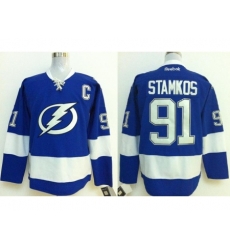 Tampa Bay Lightning 91 Steven Stamkos Blue NHL Hockey Jersey Tampa Bay Lightning 91 Steven Stamkos Blue NHL Hockey Jersey