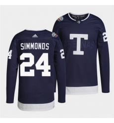 Men Toronto Maple Leafs 24 Wayne Simmonds 2022 Heritage Classic Navy Stitched jersey Men Toronto Maple Leafs 24 Wayne Simmonds 2022 Heritage Classic Navy Stitched jersey