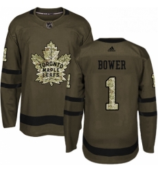 Mens Adidas Toronto Maple Leafs 1 Johnny Bower Authentic Green Salute to Service NHL Jersey Mens Adidas Toronto Maple Leafs 1 Johnny Bower Authentic Green Salute to Service NHL Jersey