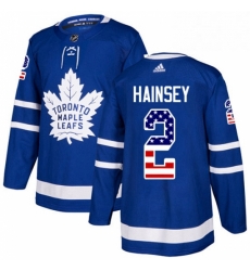 Mens Adidas Toronto Maple Leafs 2 Ron Hainsey Authentic Royal Blue USA Flag Fashion NHL Jersey Mens Adidas Toronto Maple Leafs 2 Ron Hainsey Authentic Royal Blue USA Flag Fashion NHL Jersey