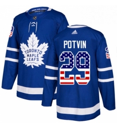 Mens Adidas Toronto Maple Leafs 29 Felix Potvin Authentic Royal Blue USA Flag Fashion NHL Jersey Mens Adidas Toronto Maple Leafs 29 Felix Potvin Authentic Royal Blue USA Flag Fashion NHL Jersey