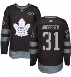 Mens Adidas Toronto Maple Leafs 31 Frederik Andersen Authentic Black 1917 2017 100th Anniversary NHL Jersey Mens Adidas Toronto Maple Leafs 31 Frederik Andersen Authentic Black 1917 2017 100th Anniversary NHL Jersey