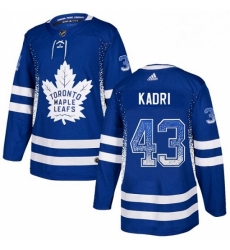 Mens Adidas Toronto Maple Leafs 43 Nazem Kadri Authentic Blue Drift Fashion NHL Jersey Mens Adidas Toronto Maple Leafs 43 Nazem Kadri Authentic Blue Drift Fashion NHL Jersey