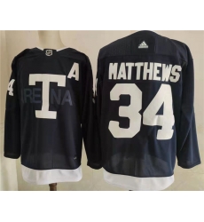 Men's Toronto Maple Leafs 34 Auston Matthews Navy 2022 NHL Heritage Classic Adidas Jersey Men's Toronto Maple Leafs 34 Auston Matthews Navy 2022 NHL Heritage Classic Adidas Jersey