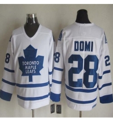 Toronto Maple Leafs #28 Tie Domi White CCM Throwback Stitched NHL Jersey Toronto Maple Leafs #28 Tie Domi White CCM Throwback Stitched NHL Jersey