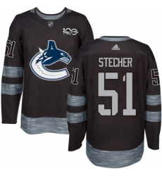 Mens Adidas Vancouver Canucks 51 Troy Stecher Authentic Black 1917 2017 100th Anniversary NHL Jersey Mens Adidas Vancouver Canucks 51 Troy Stecher Authentic Black 1917 2017 100th Anniversary NHL Jersey