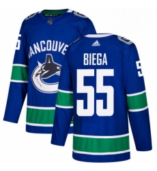 Mens Adidas Vancouver Canucks 55 Alex Biega Authentic Blue Home NHL Jersey Mens Adidas Vancouver Canucks 55 Alex Biega Authentic Blue Home NHL Jersey