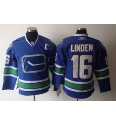 KIDS Vancouver Canucks 16 Trevor Linden Home Blue 3RD Jersey KIDS Vancouver Canucks 16 Trevor Linden Home Blue 3RD Jersey